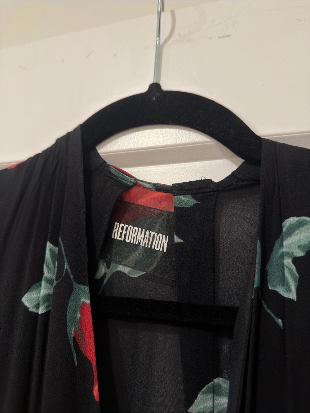 Reformation Milan Maxi Dress with Red Rose Print - Picture 4 of 5